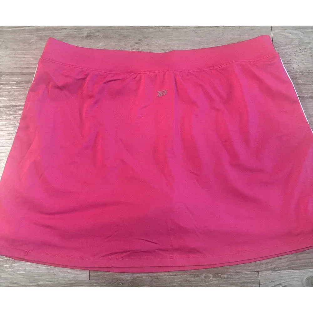 Tail Pink Athletic Skort Womens Large Tennis Golf Skirt Striped Activewear L